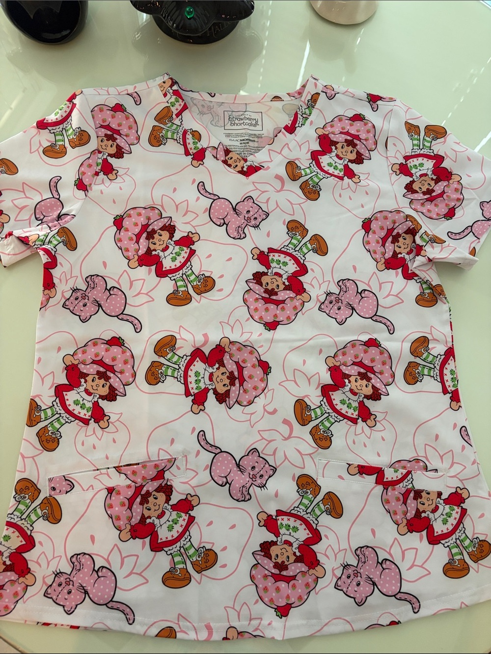 Women’s medium strawberry shortcake, scrub top